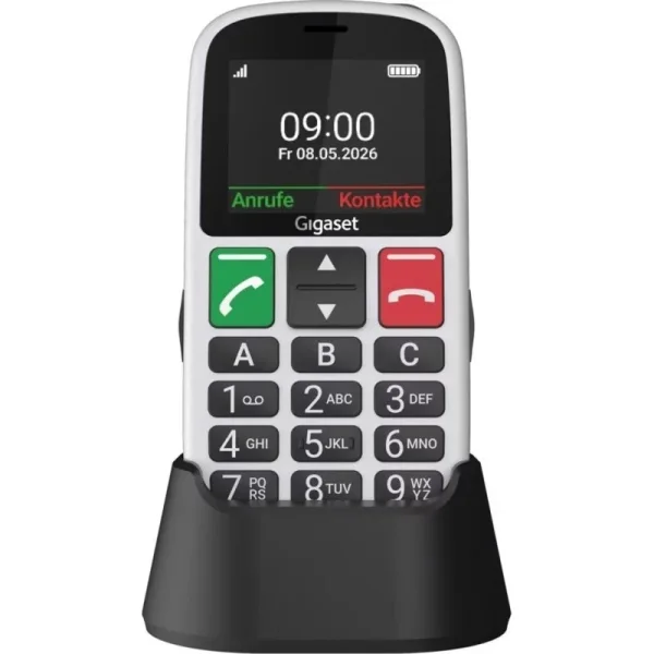 Gigaset GL30 Telefono Movil Para Mayores Pantalla 2.2" - Camara 0.3MP - Base de Carga - IP44 - Color Blanco
