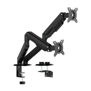 Aisens Soporte de Mesa Eco con Contrapeso Giratorio e Inclinable para Monitor/TV de 17-32" - 2 Brazos y 3 Pivotes - Peso máximo 9Kg - Color Negro