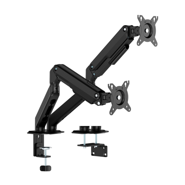 Aisens Soporte de Mesa Eco con Contrapeso Giratorio e Inclinable para Monitor/TV de 17-32" - 2 Brazos y 3 Pivotes - Peso máximo 9Kg - Color Negro