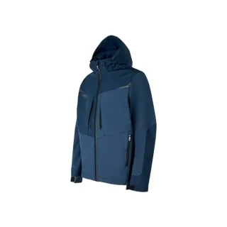 Upower Verve Chaqueta Tecnica Impermeable - Talla 2XL - Softshell Innovador, Interior Micro-Fleece con Grafeno, Capucha Desmontable, Multiples Bolsillos, Detalles Reflectantes - Color Azul M
