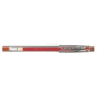 Pilot Boligrafo de Gel G-Tec C4 - Extra Fino - Recargable - Punta de Bola 0.4mm - Trazo 0.2mm - Color Naranja · Pack de 12 uds.