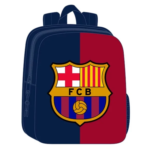 Safta F.C.Barcelona Mochila Guarderia 3D de 6L - Asa de Mano Superior - Asas Regulables y Acolchadas - Cierre de Cremallera - 22x27x10cm - Color Rojo y Azul