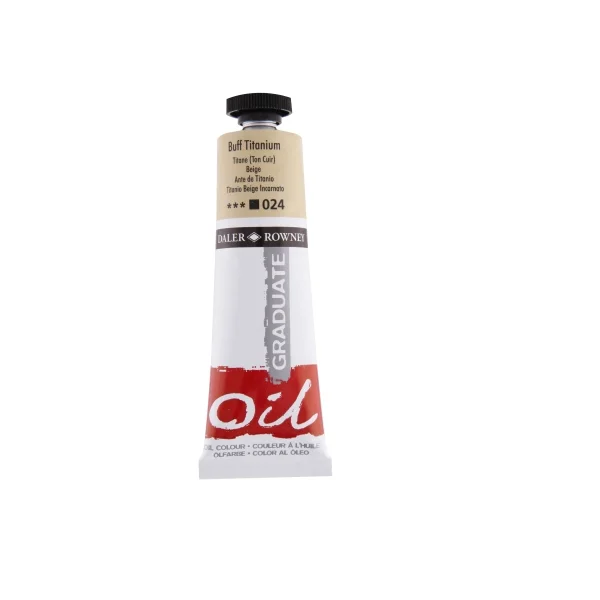 Daler Rowney Graduate Pintura al Oleo - Tubo de Aluminio - 38ml - Color Titanio Buff