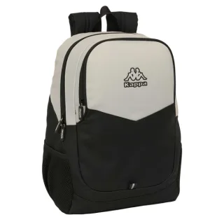 Safta Kappa Grey Mochila Adaptable a Carro - Portabotellas - Dos Compartimentos Grandes - Tirador Doble - Hombreras Ergonomicas y Acolchadas - Asa de Mano - 23L - 320x160x440mm - Color Negro