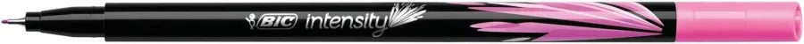 Bic Intensity Fine Rotulador de Punta Fina de 0.8mm - Trazo de 0.4mm - Tinta con Base de Agua - Color Rosa · Pack de 12 uds.