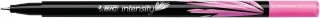 Bic Intensity Fine Rotulador de Punta Fina de 0.8mm - Trazo de 0.4mm - Tinta con Base de Agua - Color Rosa · Pack de 12 uds.