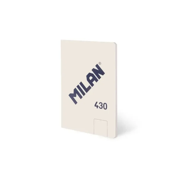 Milan 430 Libreta Encolada Formato A5 Hojas Blancas - 48 Hojas de 95 gr/m2 - Microperforado - Tapa Blanda - Color Beige