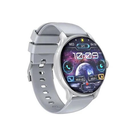 XO J11 Reloj Inteligente Smartwatch Pantalla Redonda 2.06" HD - Asistente de Voz - Control de Musica - Always On Display - Llamadas BT - IP68 - Color Plata