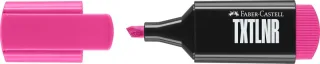 Faber-Castell TXTLNR Marcador Fluorescente - Punta Biselada - Trazo entre 1, 2 y 5 mm - Tinta con Base de Agua - Color Rosa · Pack de 10 uds.