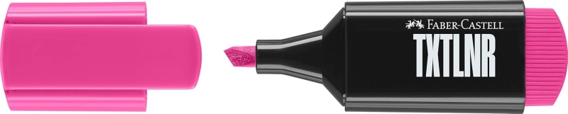 Faber-Castell TXTLNR Marcador Fluorescente - Punta Biselada - Trazo entre 1, 2 y 5 mm - Tinta con Base de Agua - Color Rosa · Pack de 10 uds.