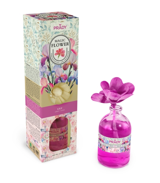 Prady Ambientador Magic Flower Lily - Frasco de Cristal 100ml