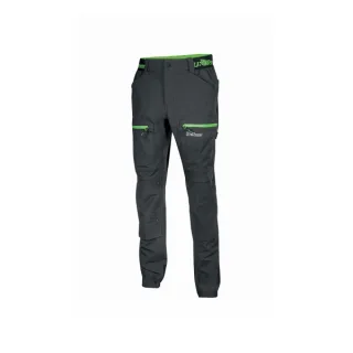 Upower Harmony Pantalones de Trabajo de Verano - Talla 2XL - Impermeables, Secado Rapido, Transpirables, Multiples Bolsillos, Detalles Reflectantes - Color Gris Asfalto Verdoso