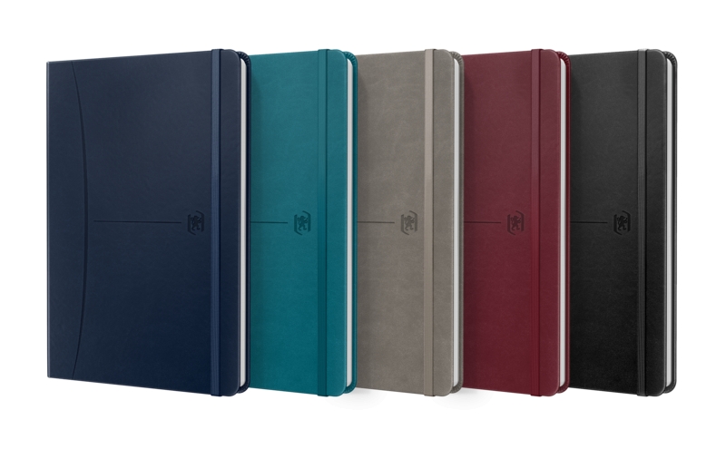 Oxford Signature Cuaderno Cosido Tapa Extradura A5 - 1 Linea - 80 Hojas - Colores Surtidos · Pack de 5 uds.