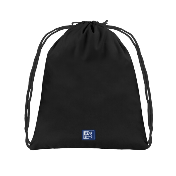 Oxford Young Proof B-Cool Mochila Saco Plano - Apertura Superior - Plastico Reciclado RPET - Bolsillo Interior con Cremallera - Tira Reflectante - Color Negro