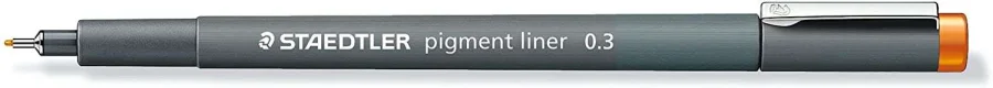 Staedtler Pigment Liner 308 Rotulador Calibrado - Trazo 0.3mm - Secado Rapido - Color Naranja · Pack de 10 uds.