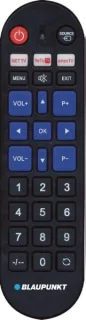 Blaupunkt Mando Universal para Lg, Samsung, Sony, Philips y Panasonic - Preconfigurado - Teclas Grandes - Control por Infrarrojos - Color Negro