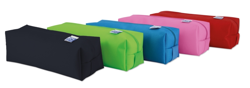 Oxford Kangoo Kids Estuche Cuadrado Grande - Poliester Resistente - Colores Surtidos · Pack de 5 uds.