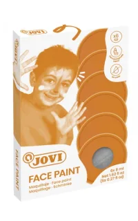 Jovi Estuche de 6 Botes Maquillaje Crema - Hipoalergenico - Base Grasa - Facil Aplicacion - Gran Cobertura - Colores Mezclables - sin Parabenos - Retiro Facil - Secado Rapido - Color Gris