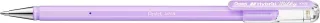 Pentel Hybrid Milky Boligrafo de Bola - Punta Fina 0.8mm - Trazo 0.4mm - Tinta de Gel Opaca - Color Violeta Pastel · Pack de 12 uds.