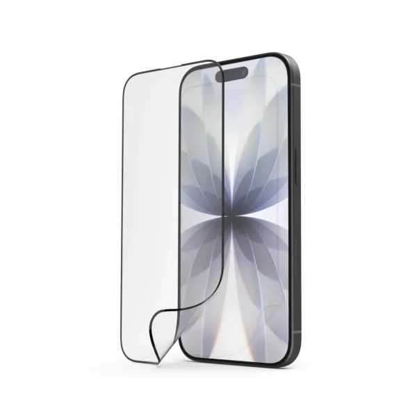 Hama Super Hybrid Protector de Pantalla para iPhone 17 - Antihuellas - Base de Montaje - Flexiglas rPET - Grado de Dureza 9H - Proteccion D3O - Color Transparente
