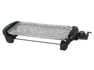 Cecotec Rock&Water 2000 Plancha Electrica 1800W - Revestimiento de Piedra Rockstone - Termostato Regulable - Amplia Superficie de Cocinado - Cajetin Recogegrasas