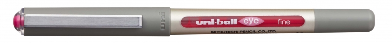 Uni-ball Eye Fine UB-157 Boligrafo de Tinta Liquida - Punta de Bola 0.7mm - Tinta Resistente al Agua y Luz - Sistema de Control de Tinta - Color Rosa · Pack de 12 uds.