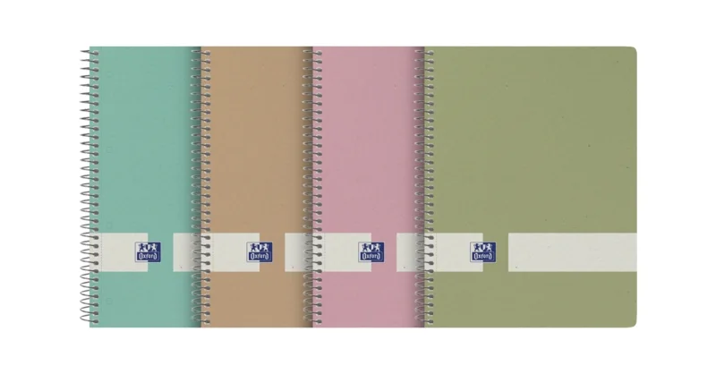 Oxford Nature Europeanbook A5+ Tapa Dura 5x5 80 Hojas - Tapa Dura Resistente - Formato A5+ - Cuadricula de 5x5 - 80 Hojas · Pack de 5 uds.