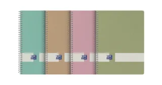 Oxford Nature Europeanbook A5+ Tapa Dura 5x5 80 Hojas - Tapa Dura Resistente - Formato A5+ - Cuadricula de 5x5 - 80 Hojas · Pack de 5 uds.