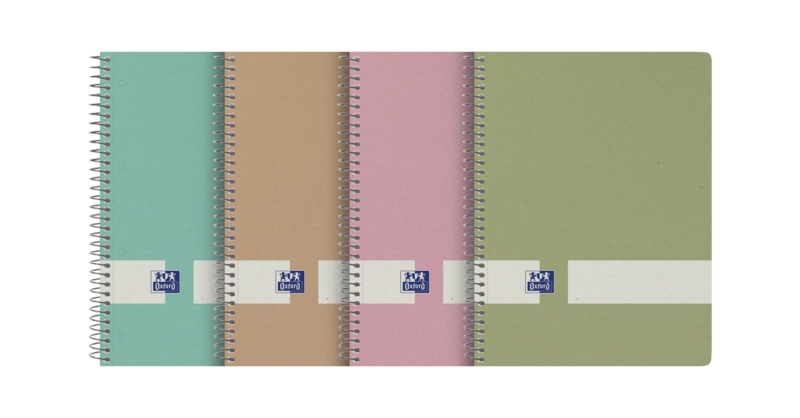 Oxford Nature Europeanbook A5+ Tapa Dura 5x5 80 Hojas - Tapa Dura Resistente - Formato A5+ - Cuadricula de 5x5 - 80 Hojas · Pack de 5 uds.