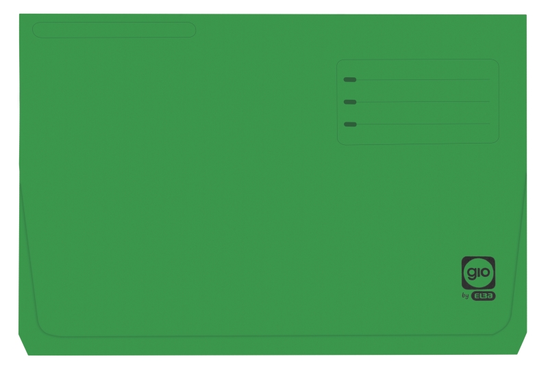 Gio By Elba Subcarpeta con Bolsa y Solapa Folio Verde - Resistente Cartulina de 320gr - Bolsa y Solapa para Mayor Proteccion - Tamaño Folio para Documentos Importantes · Pack de 25 uds.