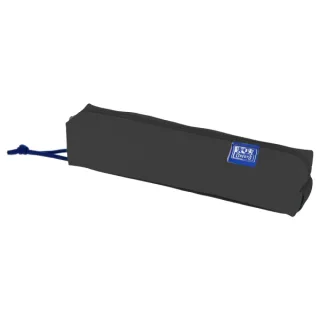 Oxford Kangoo Live and Go Estuche Cuadrado Compacto - Goma Elastica para Cuadernos - 22x4x4cm - Color Negro