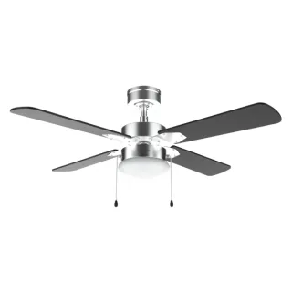 Cecotec EnergySilence Aero 450 IronBlack Ventilador de Techo con 4 Aspas y Lampara Integrada - 50W - Diametro de 42" - 3 Velocidades - Modo Invierno/Verano - Control por Cadena - Color Negro