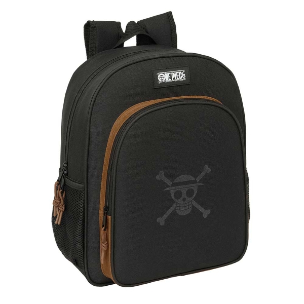 Safta One Piece Mochila - Adaptable a Carro - Portabotellas - Tirador Doble - Hombreras Ergonomicas - Espalda Acolchada - Bolsillo Frontal - Asa de Mano Superior - 320x120x380mm - Color Negro