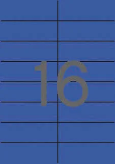 Apli Etiquetas Azules Permanentes 105.0 x 37.0mm 20 Hojas