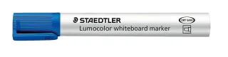 Staedtler Lumocolor 351 Rotulador para Pizarra - Punta Redonda - Trazo 2mm - Capuchon con Clip - Color Azul · Pack de 10 uds.