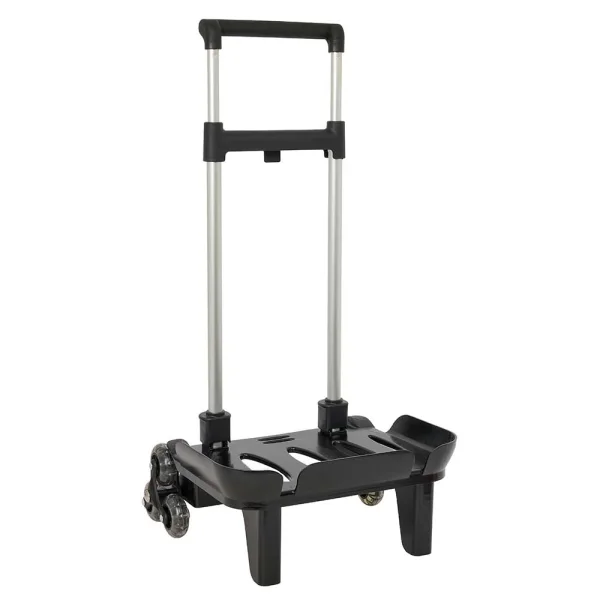 Safta Carro Portamochilas - Sistema de Triple Rueda - Material Resistente - 320x235x880mm - Color Negro