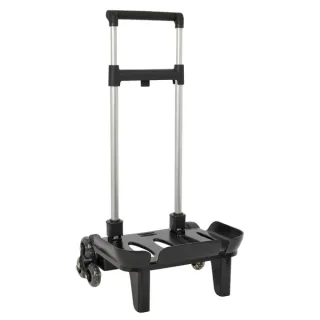 Safta Carro Portamochilas - Sistema de Triple Rueda - Material Resistente - 320x235x880mm - Color Negro