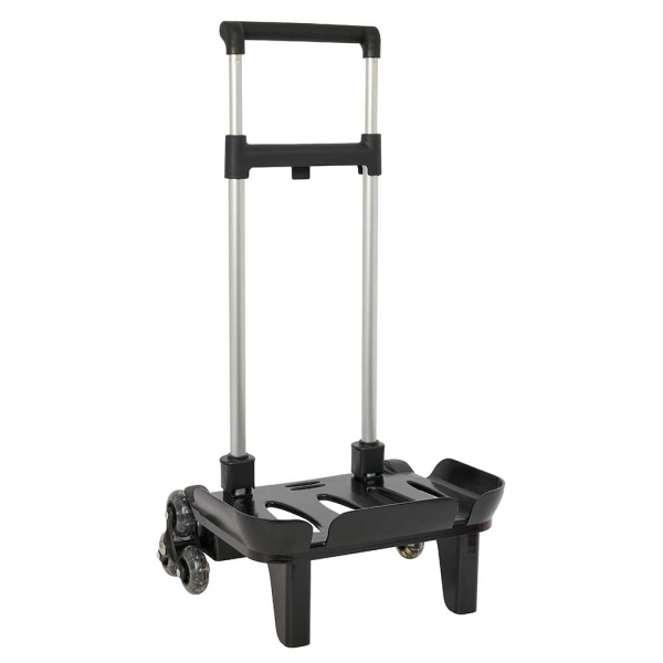 Safta Carro Portamochilas - Sistema de Triple Rueda - Material Resistente - 320x235x880mm - Color Negro