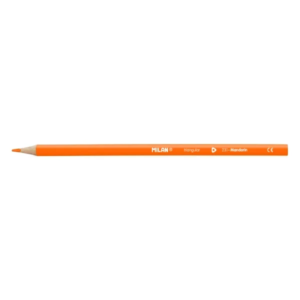 Milan Unicolor Lapices de Color Naranja - Triangular - Color Naranja · Pack de 12 uds.