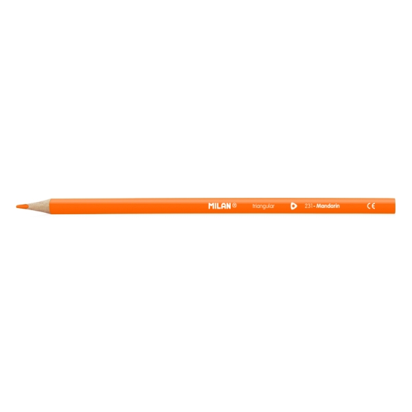 Milan Unicolor Lapices de Color Naranja - Triangular - Color Naranja · Pack de 12 uds.