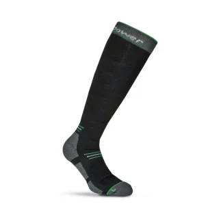 Upower Zenith Calcetines Largos de Trabajo - Talla L - Tecnologia de Compresion Gradual, Soporte en Tobillos, Canales de Ventilacion, Costuras Planas, Refuerzos en Talon y Puntera - Color Ve