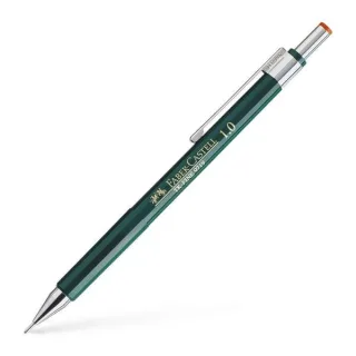 Faber-Castell TK-Fine 9713 Portaminas - Mina HB - Trazo 1mm - Goma de Borrar Integrada · Pack de 10 uds.