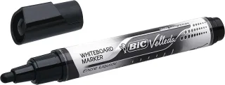 Bic Velleda Liquid Ink Marcador para Pizarra - Punta Media - Trazo 2.3mm - Tinta Liquida con Base de Alcohol - Color Negro · Pack de 12 uds.