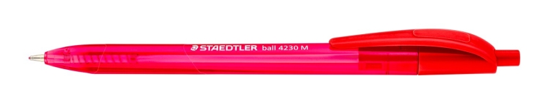 Staedtler 4230 M Boligrafo Retractil - Punta 1mm - Ancho de Linea Medio - Diseño Triangular - Color Rojo · Pack de 10 uds.