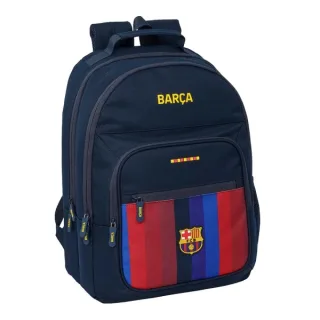 Safta F.C.Barcelona 1ª Equipacion 26/27 Mochila - Adaptable a Carro - Bolsillo Frontal - Portabotellas - Cremallera con Doble Tirador - Asa de Mano - Espalda Acolchada - 32x42x16cm - Color A