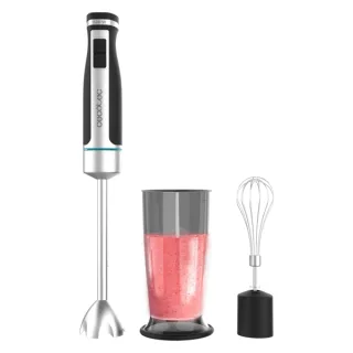 Cecotec PowerGear 1500 XL Cream Batidora de Mano - 1500W - Cuchillas de Titanio - 21 Velocidades - Antisalpicaduras - Sistema de Montaje Facil - Incluye Vaso y Varillas - Funcion Turbo - Col