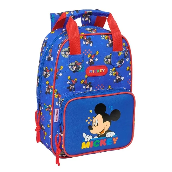 Safta Mickey Mouse Today Mochila Infantil - Bolsillo Frontal - Tarjeta ID - Hombreras Acolchadas - Asa Forrada - 4.50L - 200x80x280mm - Color Azul
