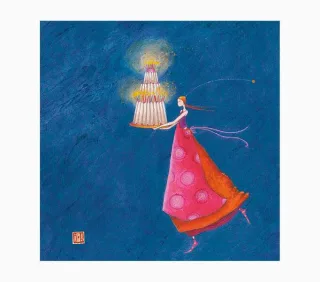 Pictura Gaëlle Boissonnard Tarjeta Doble - Acabado en Barniz de Relieve UV Grueso - 16x16cm - Laminado Mate de Tacto Suave - Papel con Certificacion FSC