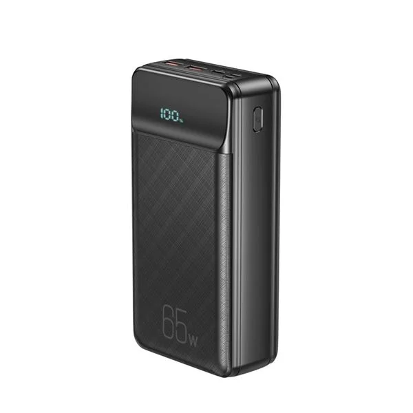 XO PR201 Powerbank 30000mAh - Entrada USB-C y Lightning - Salida USB-A y USB-C - 65W - Pantalla LCD - Color Negro