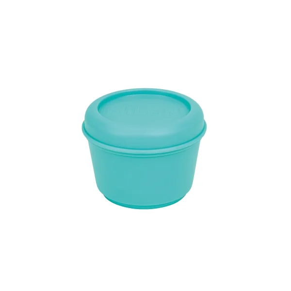 Milan Sunset Fiambrera Hermetica Redonda de 0.25L - Libre de BPA - Tapa de Rosca - Apto para Microondas, Lavavajillas y Congelador - 10x7cm - Color Turquesa